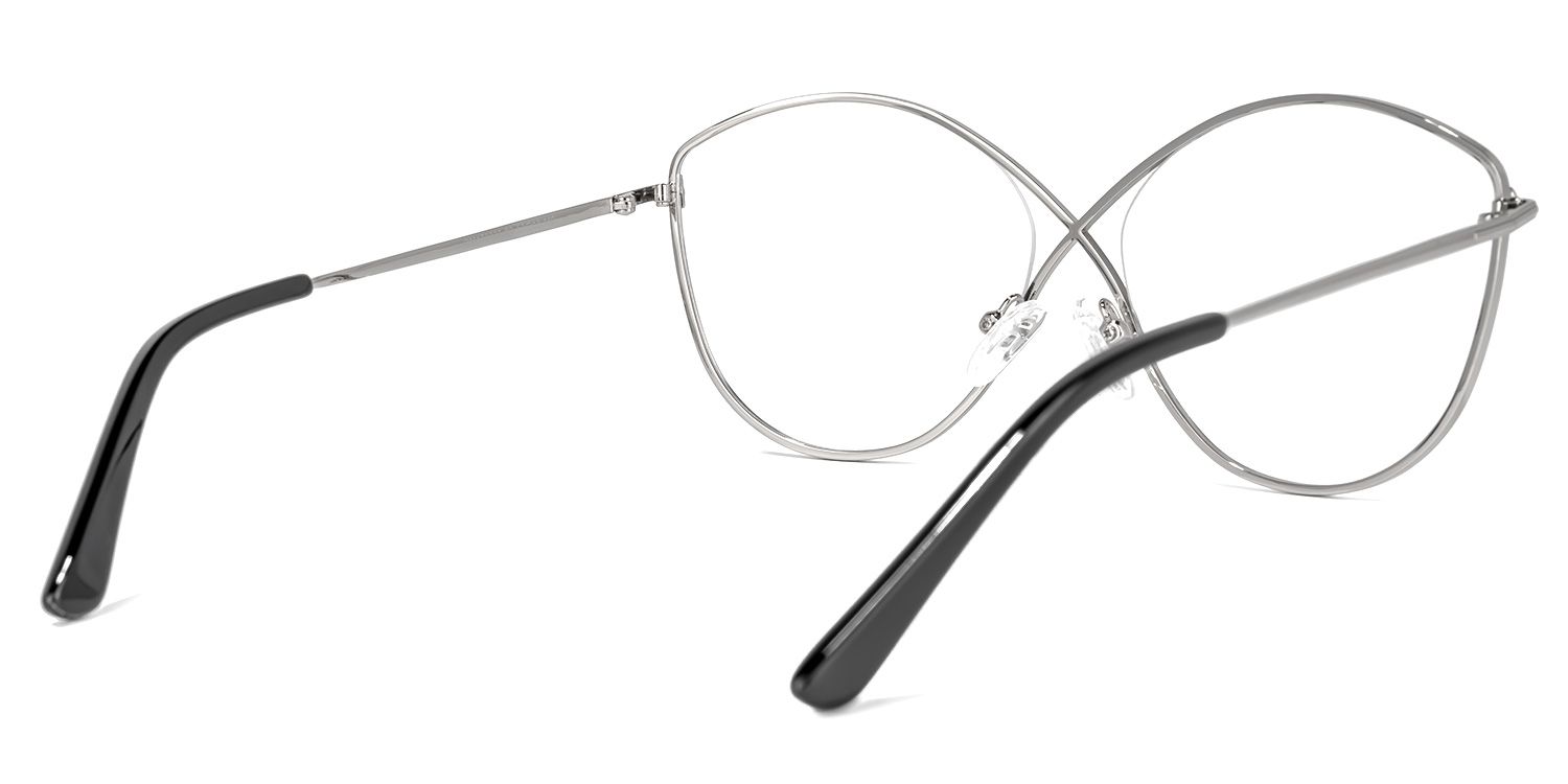 Carcia Silber Geometrische Brille3
