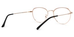 Madge Schwarz-Gold Rund Brille3