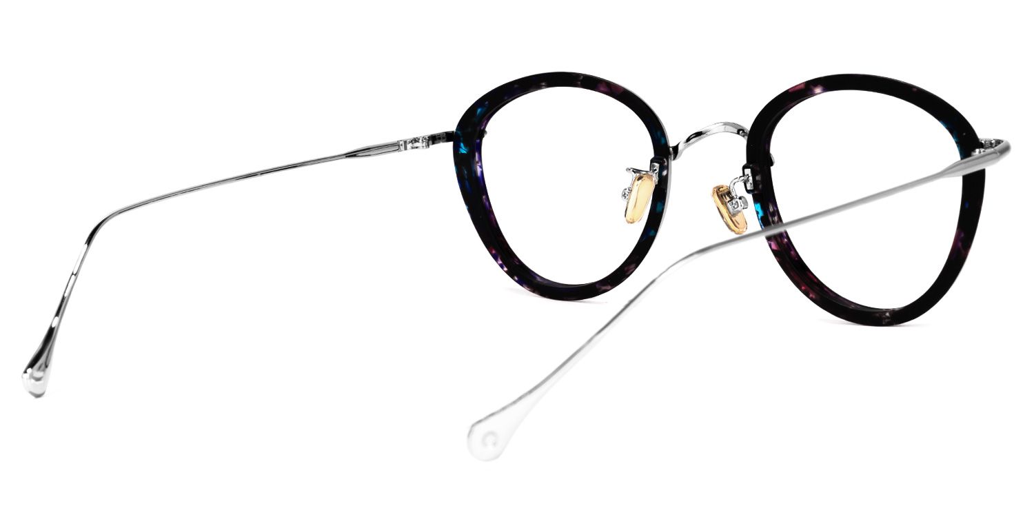 Clementine Schwarz-Tortoise Rund Brille3