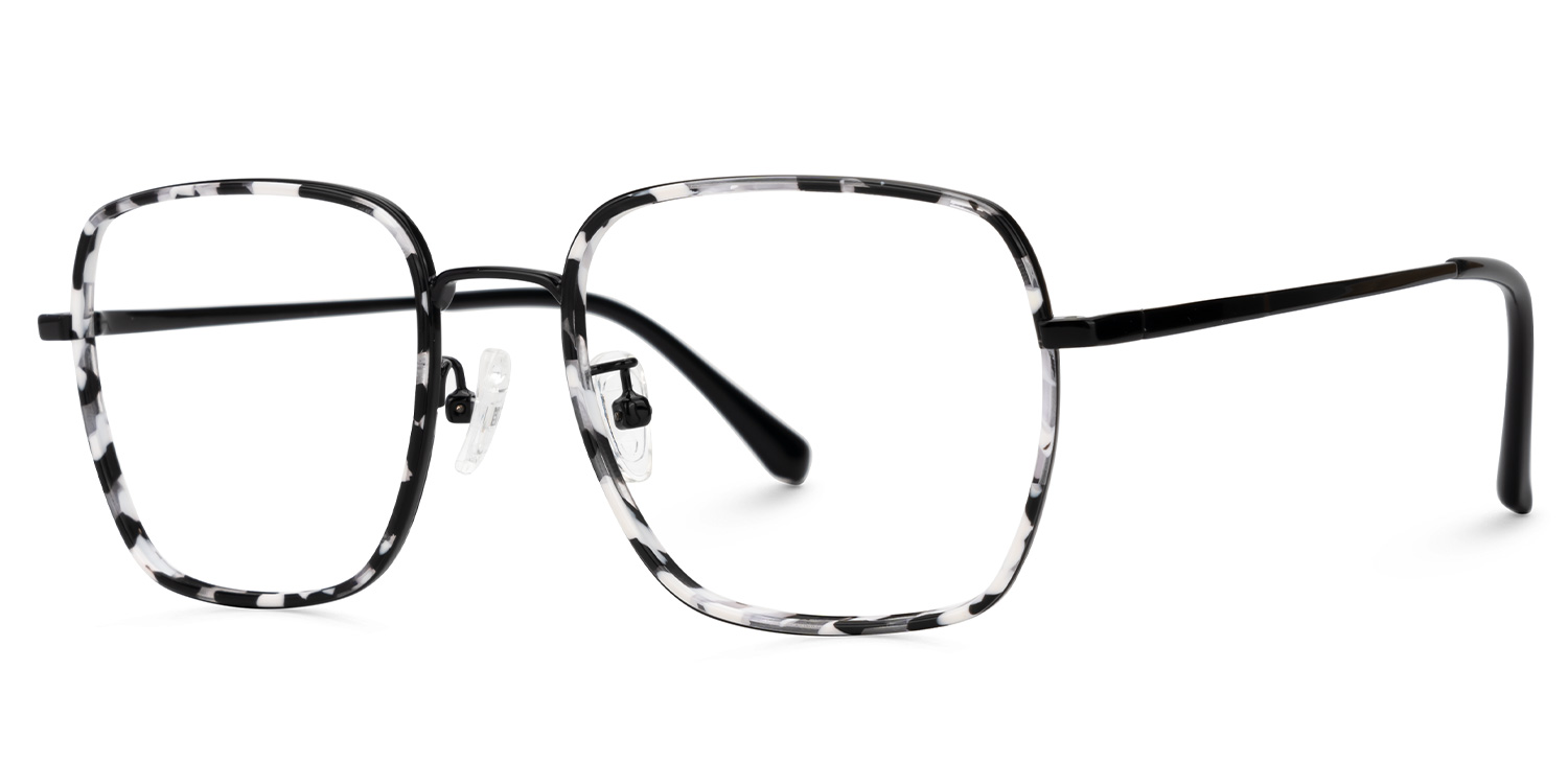 Kendall Schwarz-Tortoise Quadratisch Brille1