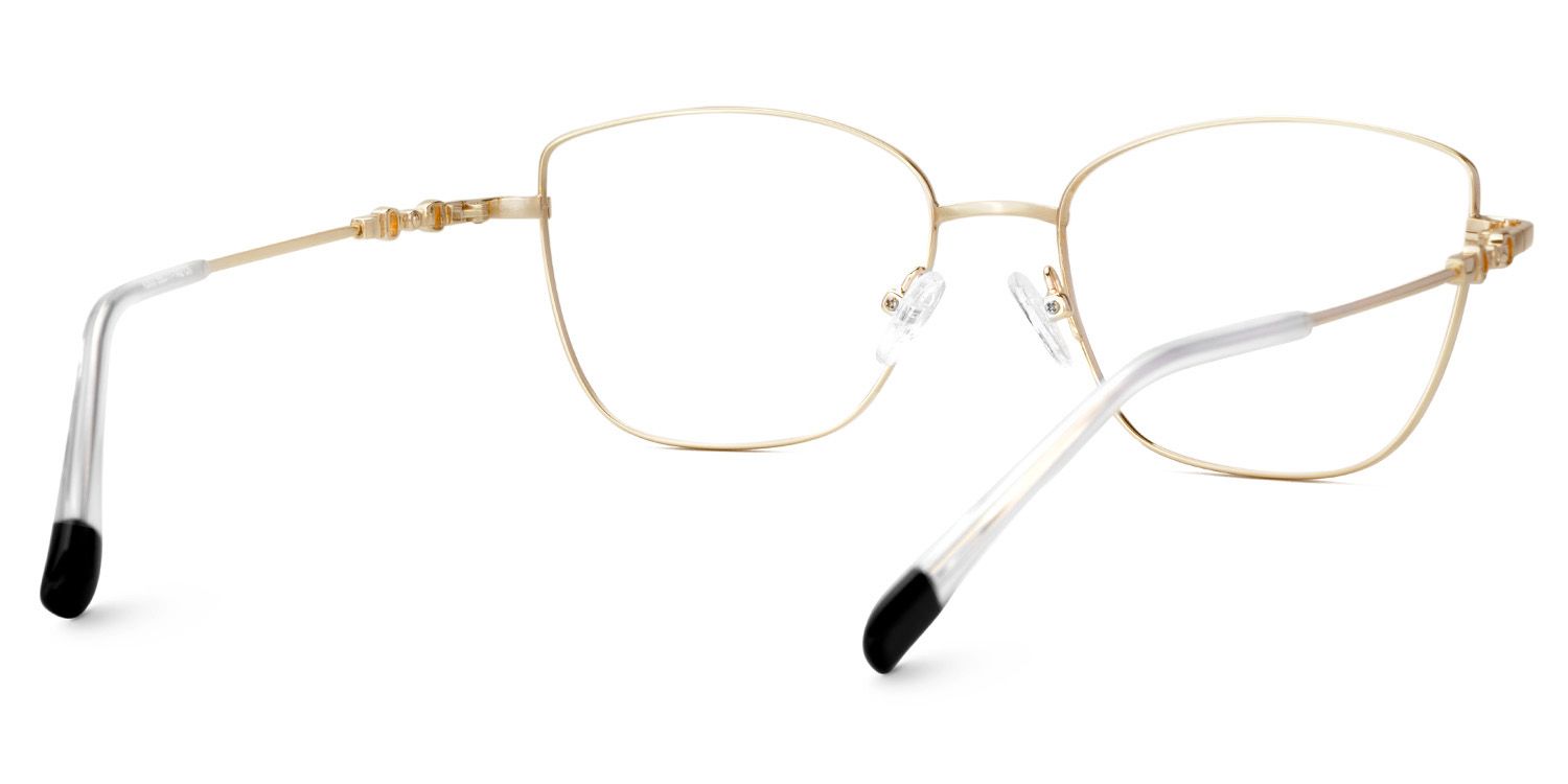 Tyra Schwarz Quadratisch Metall Brille2