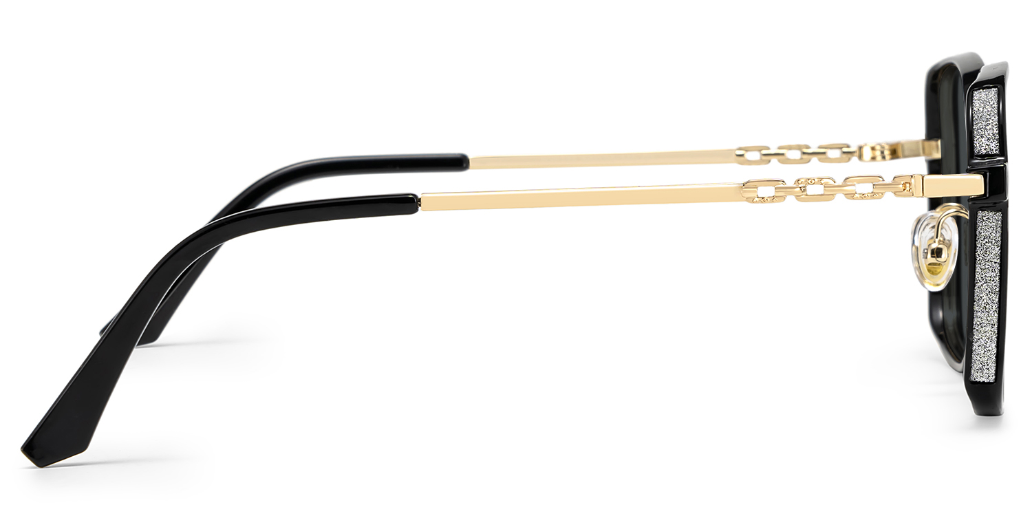 Frida Schwarz Quadratisch Sonnenbrille3