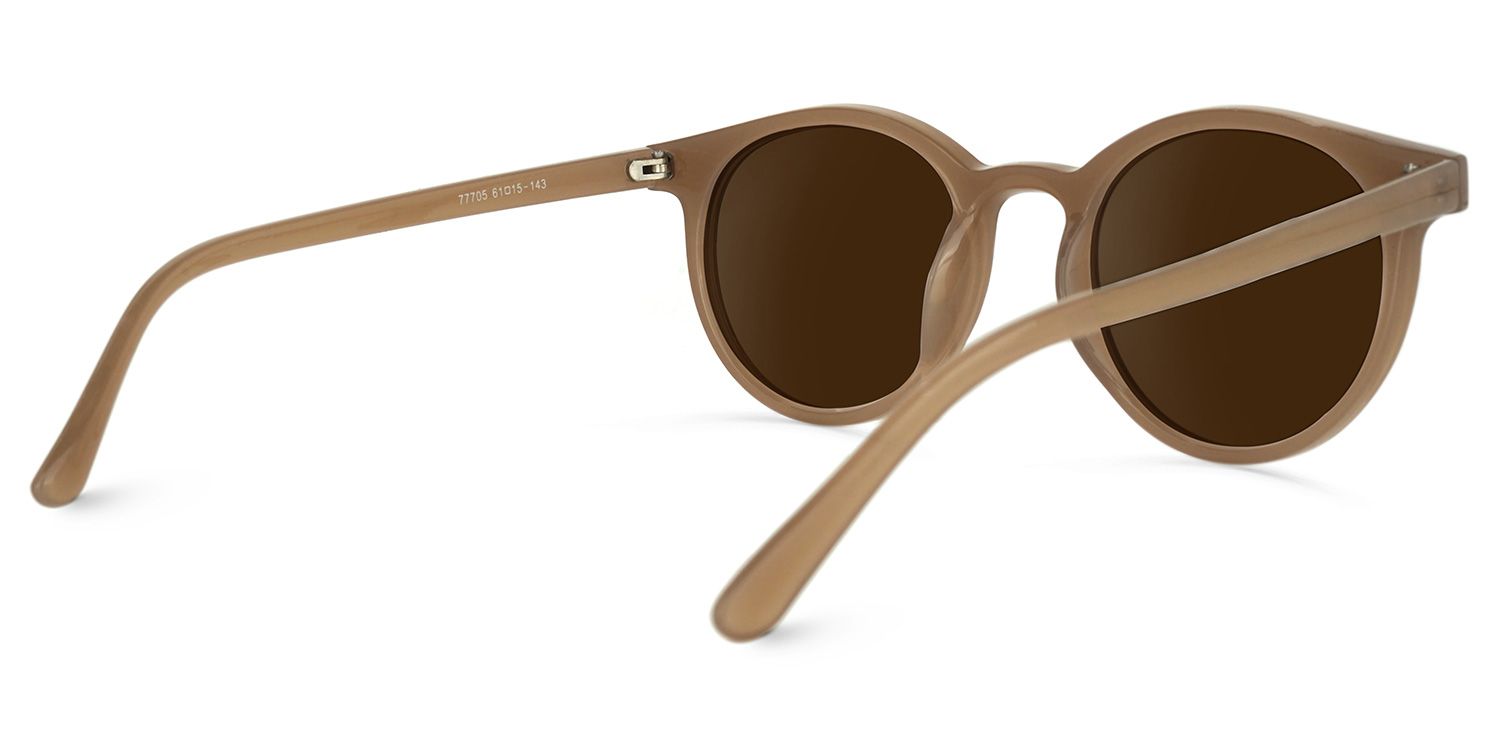 Gaige Braun Rund Sonnenbrille3
