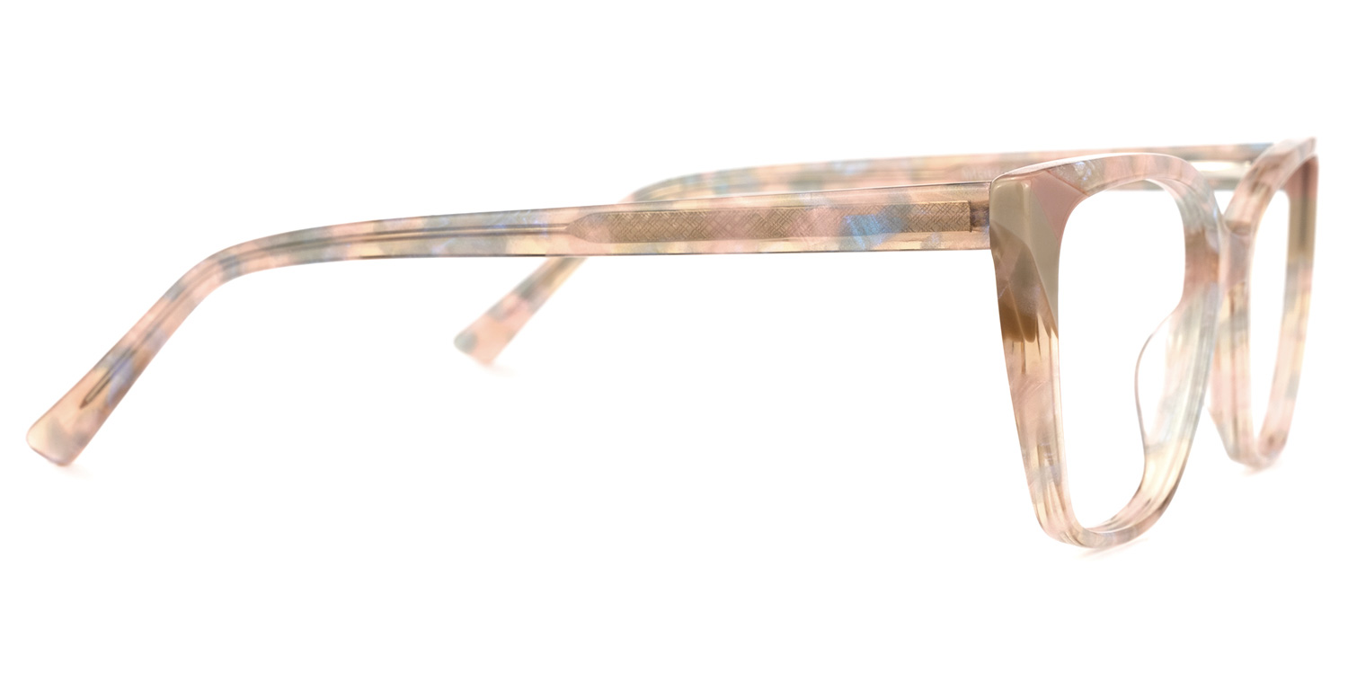 Kaula Blumendruck-Rosa Cateye Brille3