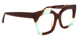 Ximena Braun Blau Cat Eye  Brille2