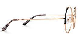 Rindy Schwarz-Gold Rund Brille3