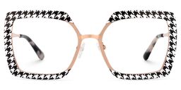 Sharron Blumendruck Quadratisch Brille0