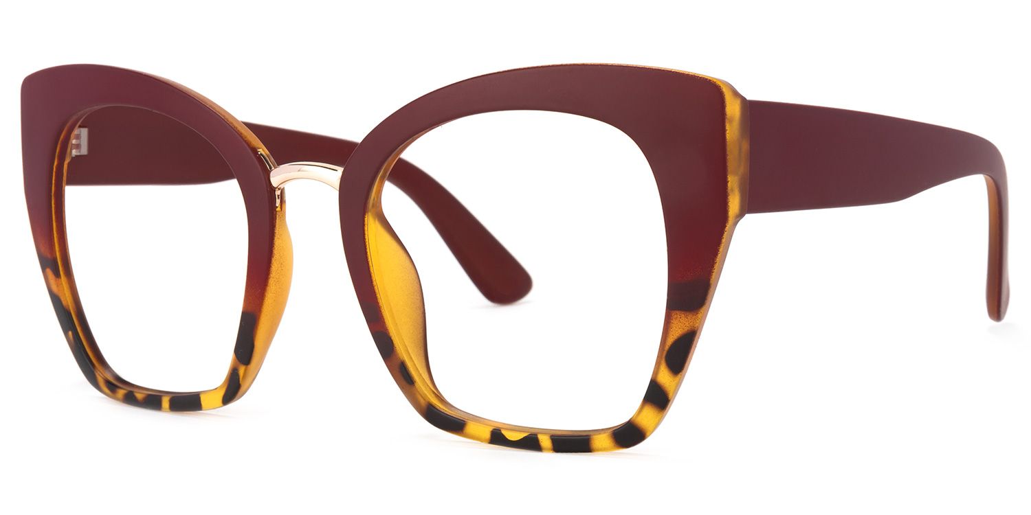 Denis Rot Cateye Brille1