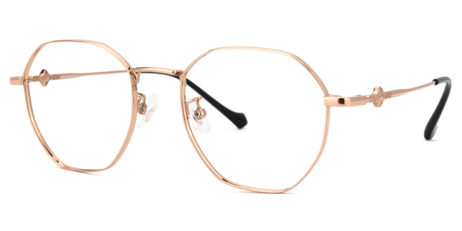 Deirdre Gold Geometrisch Brille1