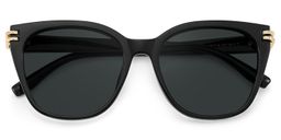 Vogue Schwarz Quadratisch Sonnenbrille1