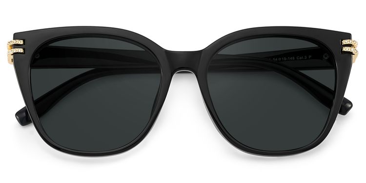 Vogue Schwarz Quadratisch Sonnenbrille