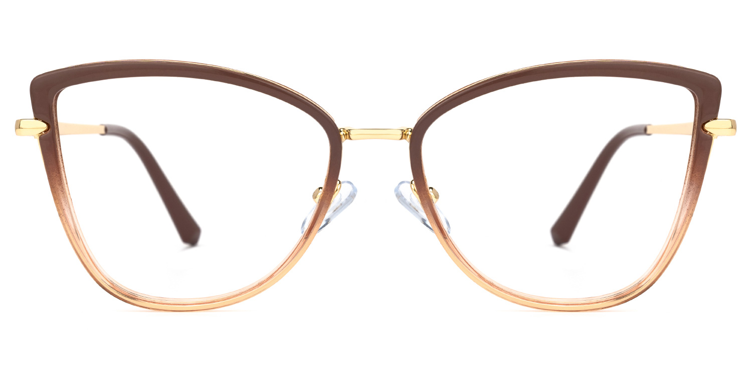 Haylea Braun-Gold Cateye Brille0