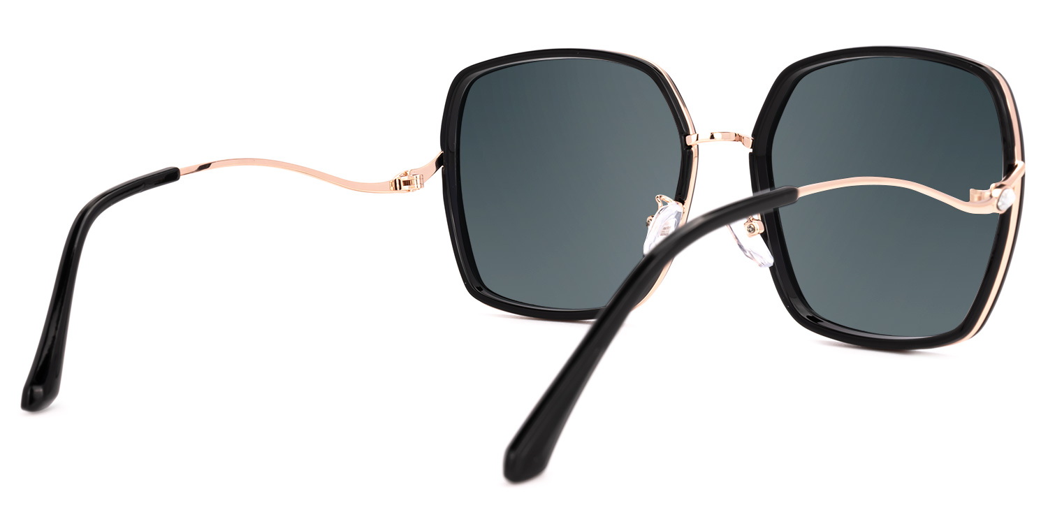 Usher Schwarz Geometrisch Sonnenbrille3
