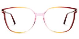 Walden Rot-Gelb Cateye Brille0