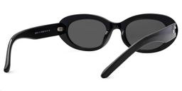 Shirley Schwarz Oval Sonnenbrille2