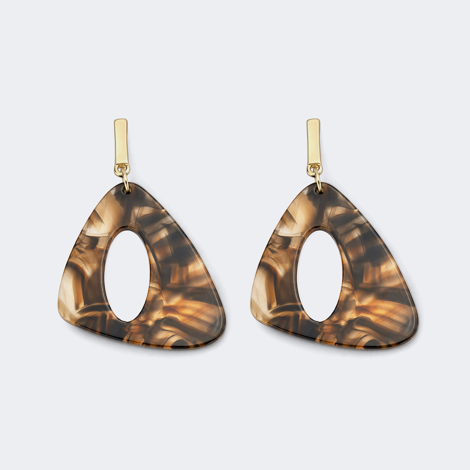 ZEELOOL Enola Braun-Tortoise Ohrring
