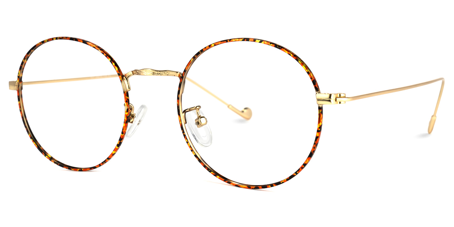 Fainche Rot-Tortoise Rund Brille1