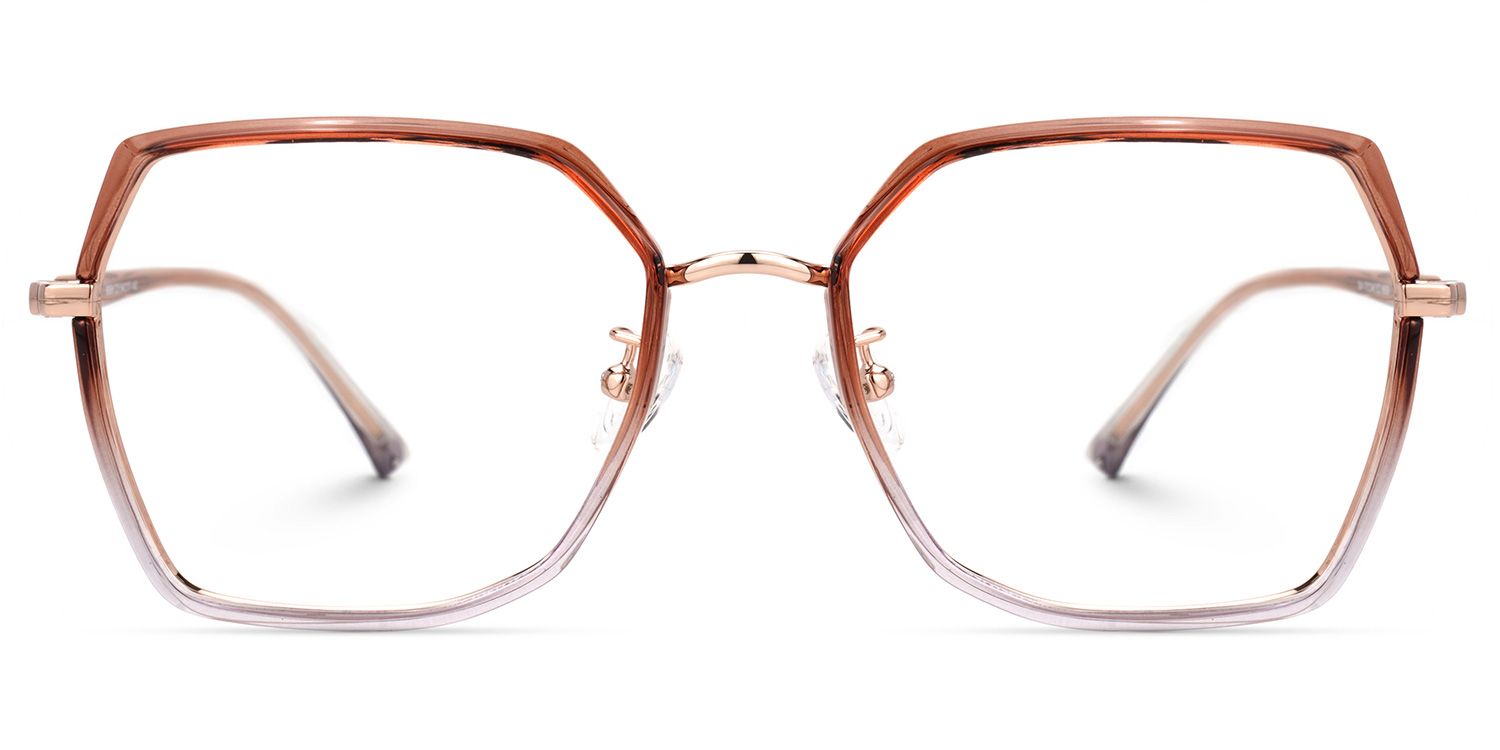 Burt Braun Rechteckig Brille0