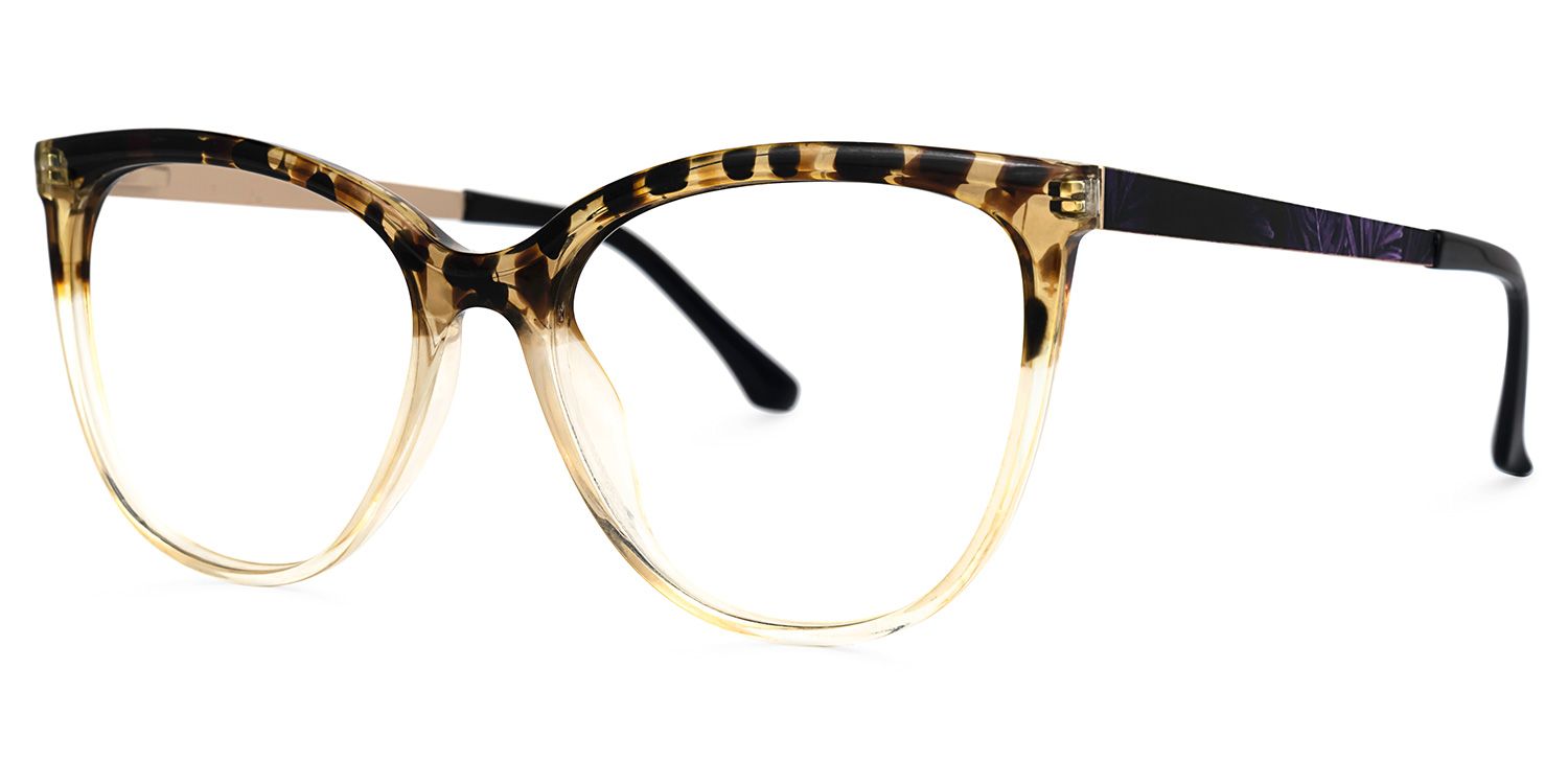 Taima Gelb-Tortoise Cateye Brille1