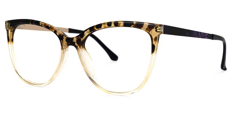 Taima Gelb-Tortoise Cateye Brille1