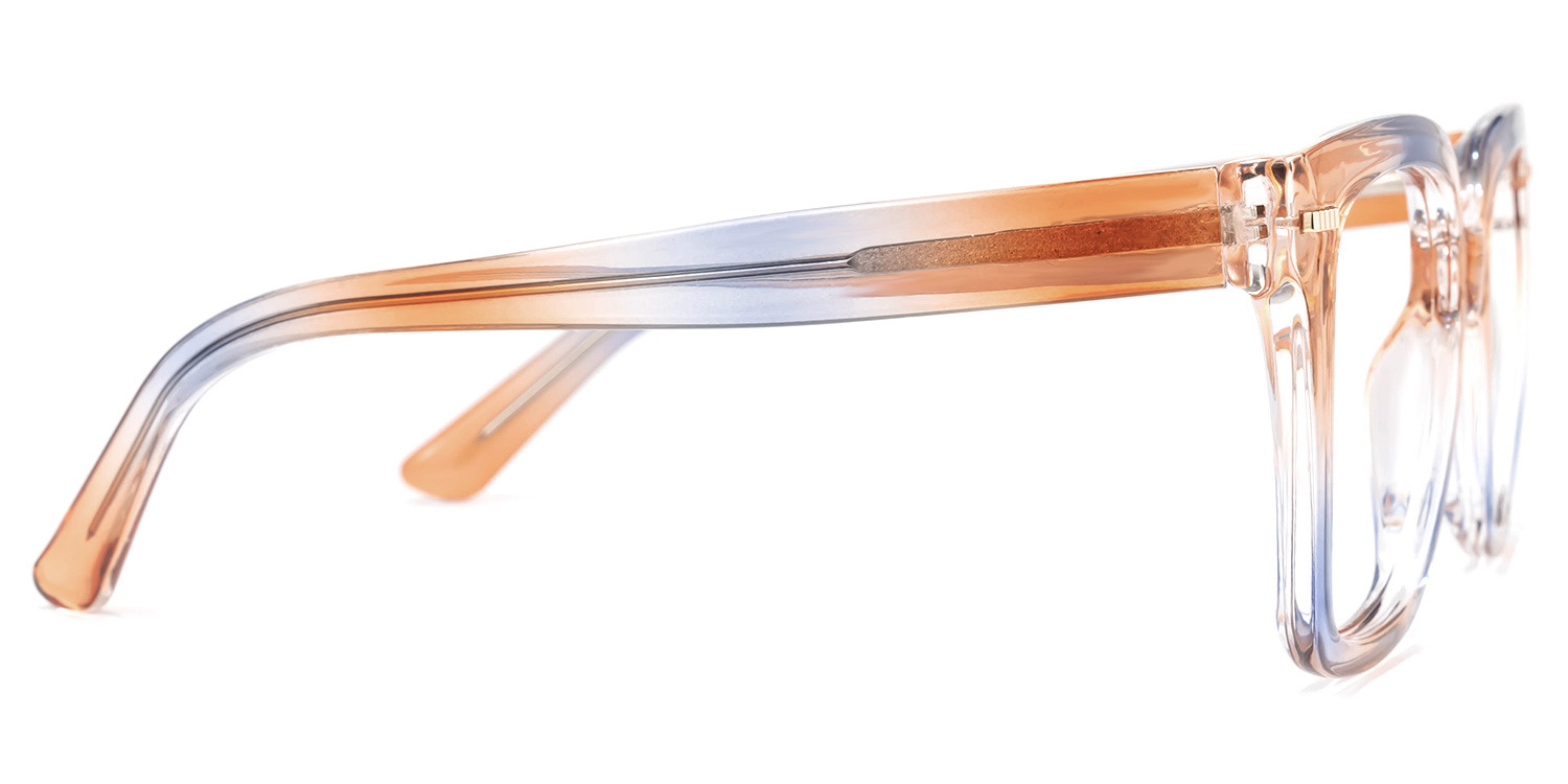 Cambria Orange-Blau Rechteckig Brille3