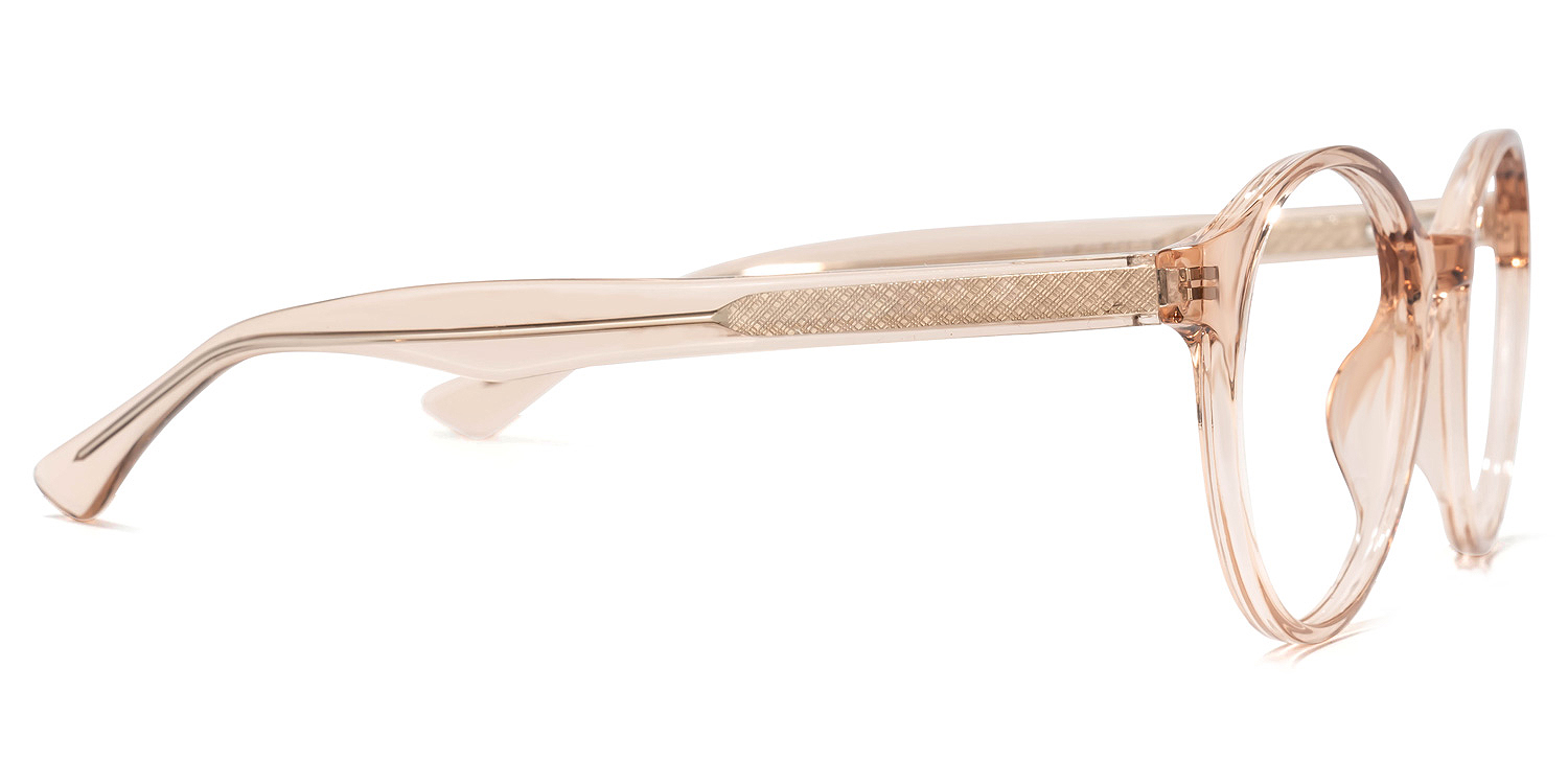 Valary Hellbraun Kristall Rund Brille2