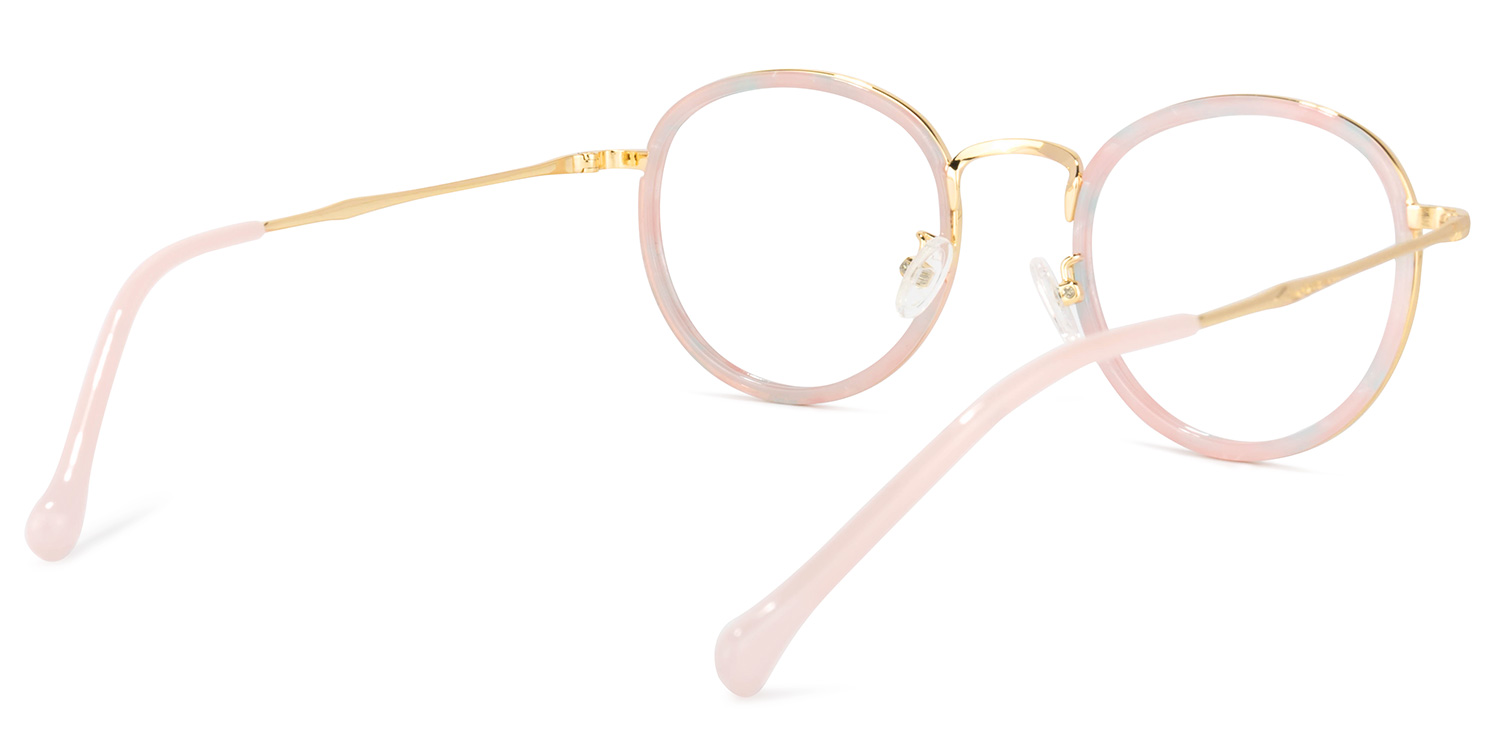 Yahya Rosa-Gold Rund Brille4
