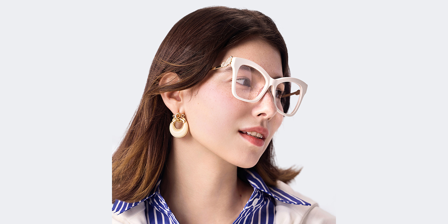 Elida Weiß Schmetterling Gemischte Materialien Brille4