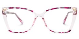 Shelia Rosa-Blumendruck Schmetterling Brille0