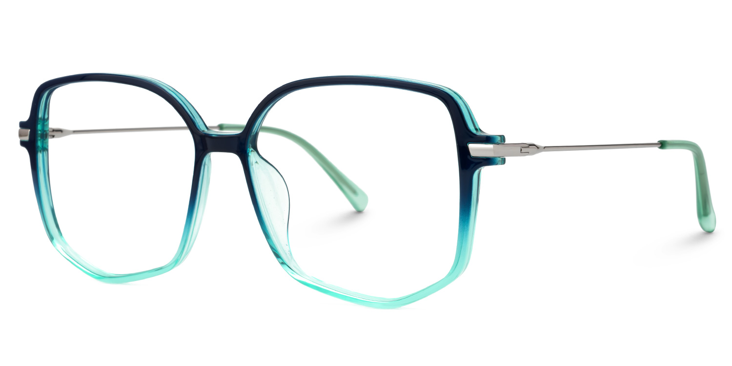 ZEELOOL Payton Blau-Grün Geometrisch Brille