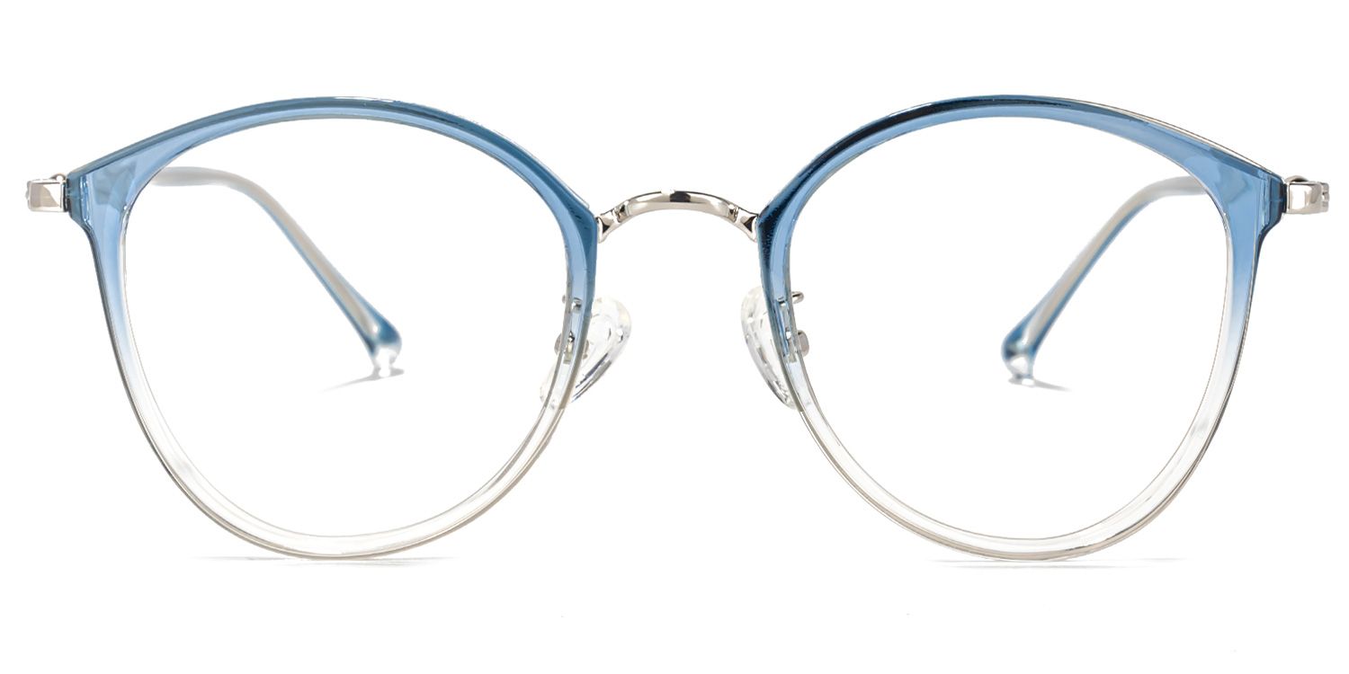 Basilia Blau Rund Brille0