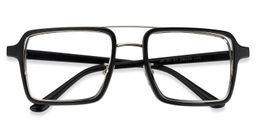 Nellie Schwarz Silber Pilot Brille1