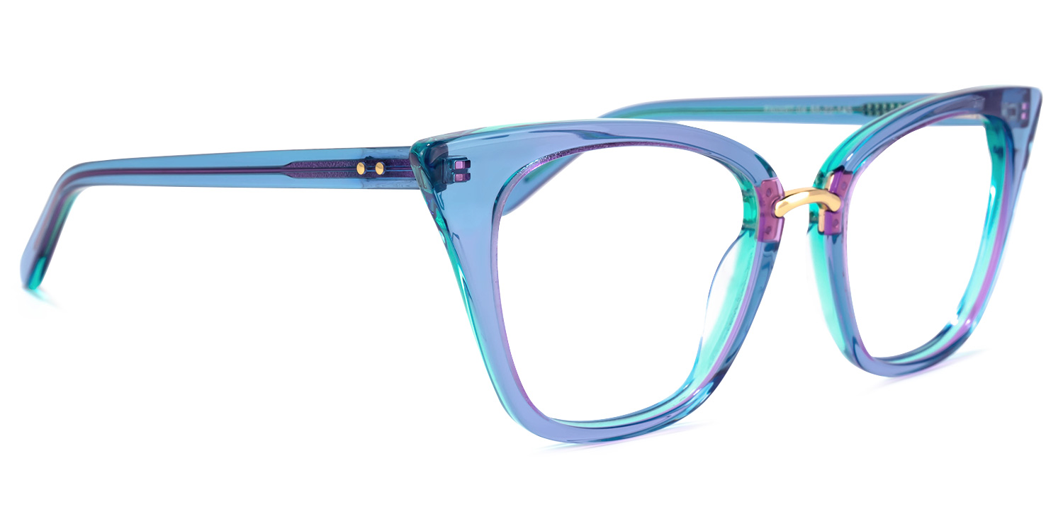 Martha Blaue Kristall Cateye Brille2