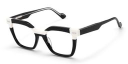 Nidia Schwarz-Weiß Quadratisch Brille4