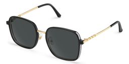 Frida Schwarz Quadratisch Sonnenbrille2