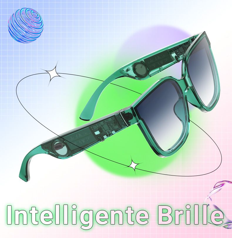 Kaylee Braun Quadratisch Bluetooth Sonnenbrille