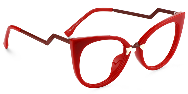 Jacqueline Rot Cateye Brille2