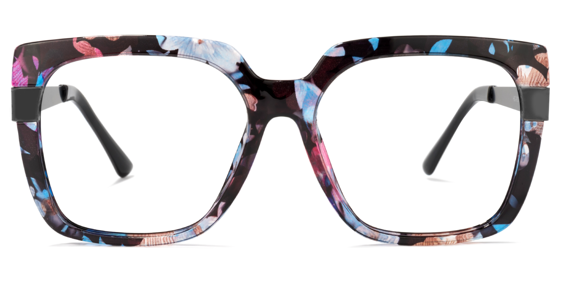 Reeves Blumenmuster Quadratische Brillen0