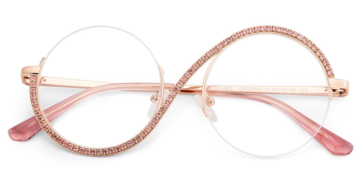 Alina Rosa Rund Metall Brille2