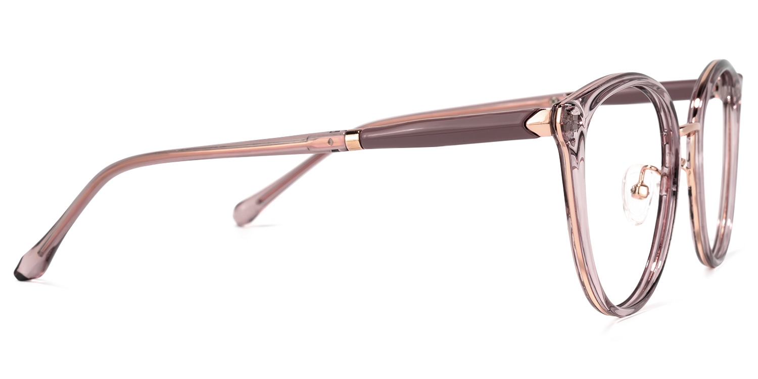 Theola Hellrosa Cateye Brille2