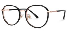 Kairos Schwarz Rund Brille1