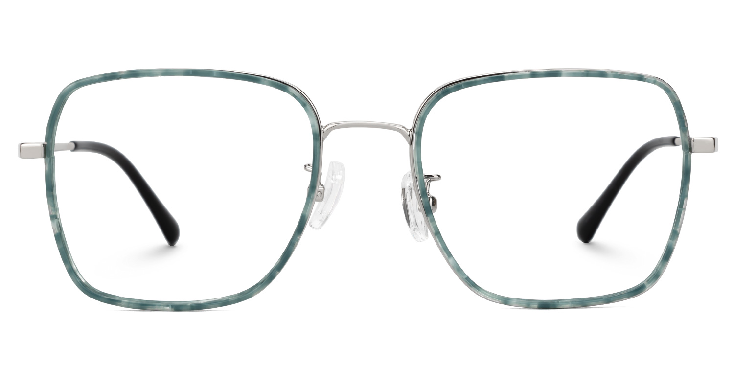 Kendall Grün Quadratisch Brille0