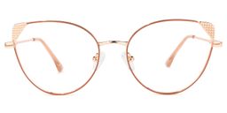Eve Rosa-Gold Cateye Brille0