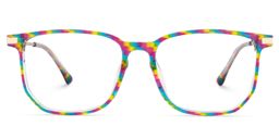 Fezell Bunt Rechteckig Brille0