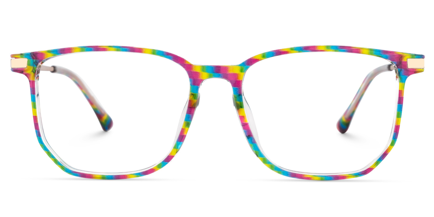 Fezell Bunt Rechteckig Brille
