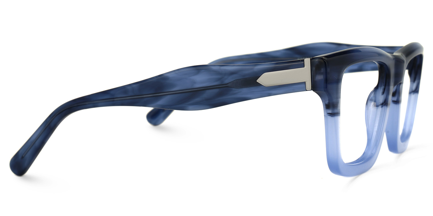 Riley Hellblau Rechteckige Brille3