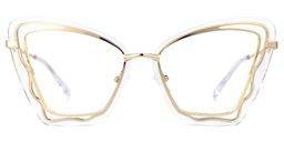 Riya Gold Cateye Brille0