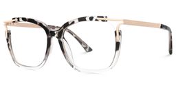 Nuriama Schwarz-Tortoise Cateye Brille2