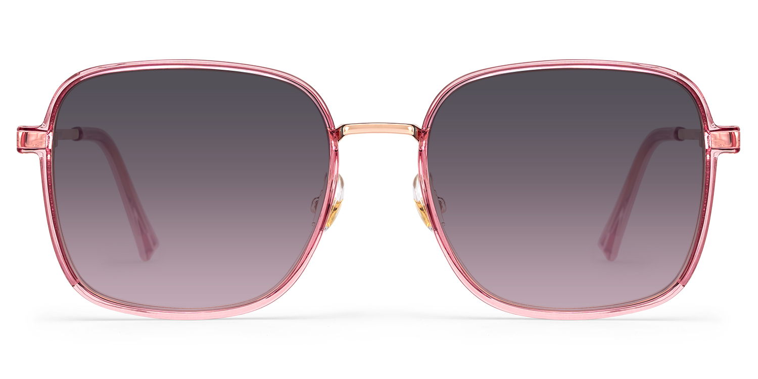 Frida Rosa Quadratisch Gemischte-Materialien Sonnenbrille0