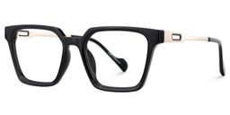 Mabel Schwarz Quadratisch Brille2